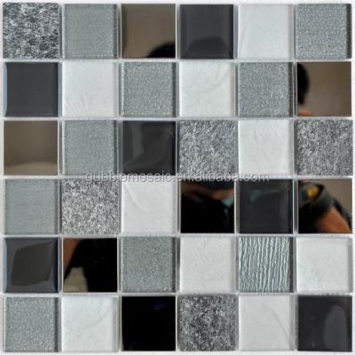 China Parquet Matellic mosaic tile mirror mosaic slab interor glass decorator GB-T8GSM89SQ for sale