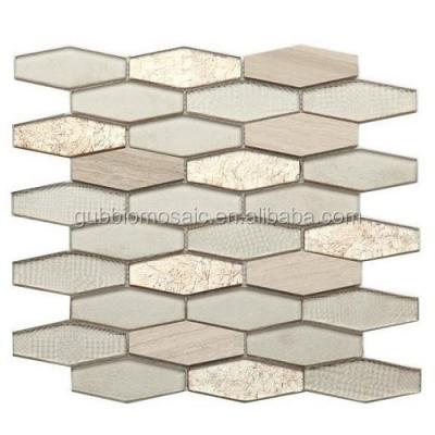 China Parquet Hexagon Water Jet Mosaic Tile GB-GS303HG Hexagon Wall Slab for sale