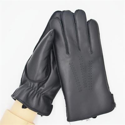 China Factory Outlet Cowhide Leather Gloves Mens Leather Gloves Mens Vintage Quality Simple Quality Customized Leather Gloves for sale