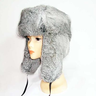 China Autumn Winter Rabbit Fur Hat Ladies Fur Hat COMMON High Quality Russian Fur Hat for sale