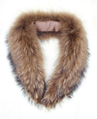 China Auto Upholstery Raccoon Fur Collar Dyed Faux Fur Collars Winter Women's Faux Fur Raccoon Collars for sale