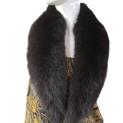 China Auto upholstery dyed with high quality fur collar autumn and winter fox fur collar for sale