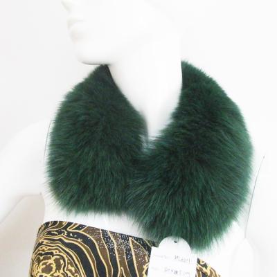 China Customized Luxury Soft Fluffy Fluffy Heavy Size And Color Winter Big Real Fox Fur Collar For Leather Jacket Decoration for sale