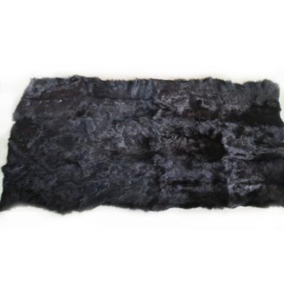 China Luxury Warm Fluffy Black And White Garment Winter High Quality Home Decoration Real Lamb Fur Dish for sale