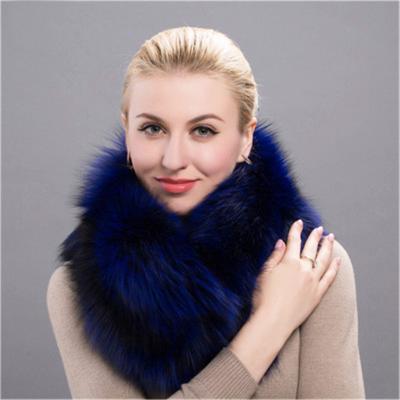 China Wholesale Fox Fur Scarf Women Winter Shawl Long Fox Fur Skin Scarf for sale