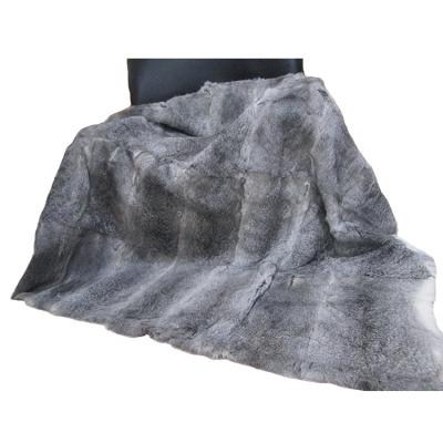 China Home Textile Wholeskin Rabbit Fur Blanket Winter Genuine Fur Blanket for sale