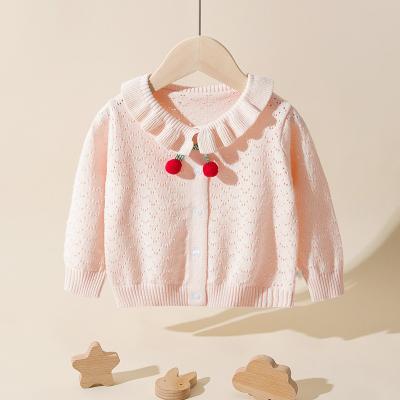 China Children Knitted Breathable Thin Air-conditioned Tops Spring and Autumn Baby Jacket Sweater Girls Summer Cardigan Shirt for sale