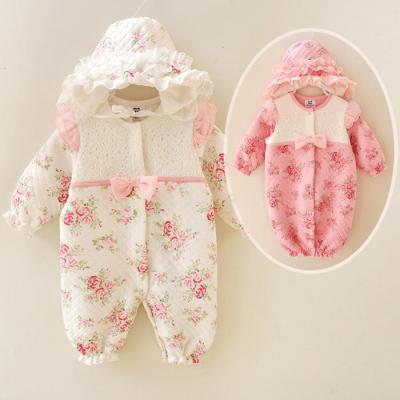 China Wholesale Casual Warm Newborn Organic Cotton Baby Winter Autumn Toddler Infant Baby Clothes Romper Toddler Clothing for sale