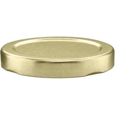 China Food 63mm Gold 63-2030 Metal Hook Lid With Plastisol Coating for sale