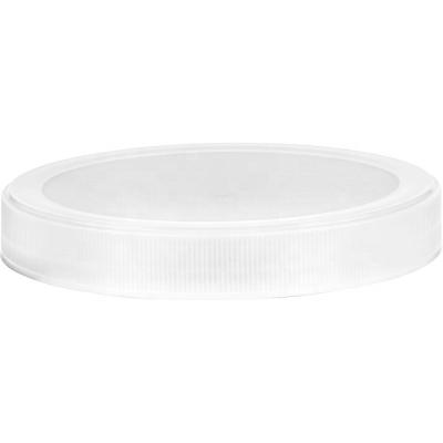 China 120-400 White Ribbed Plastic Food Lid 120mm (Matte Top) With Universal HIS Coating for sale