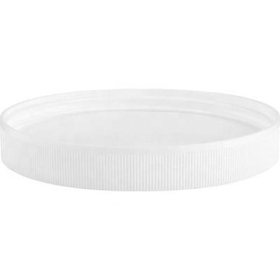 China White Ribbed Plastic Food 120mm Lids 120-400 (Matte Top) w/Foam Liner for sale