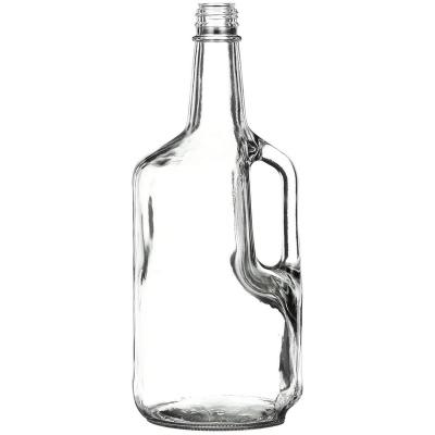 China 1.75L Glass Beverage Bottle With Handle for sale