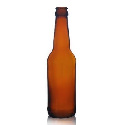 China Beverage 330ml Amber Glass Beer Bottle and crown cap for sale