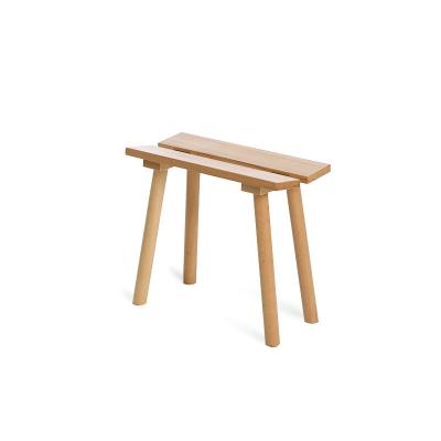 China Eco-friendly Rts Product Wooden Bench Bench Foot Indoor Outdoor Concave Small Stool for sale