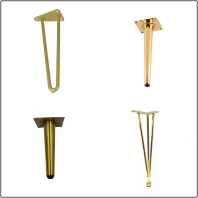 China Modern Furniture Sofa Legs Gold Metal from Poten Rose Gold Steel Sofa Leg Chrome from OEM bank for sale