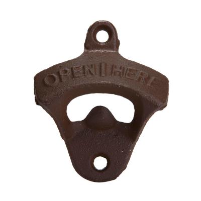 China Viable Wholesale Antique Wall Mount Metal Bottle Opener Parts for sale