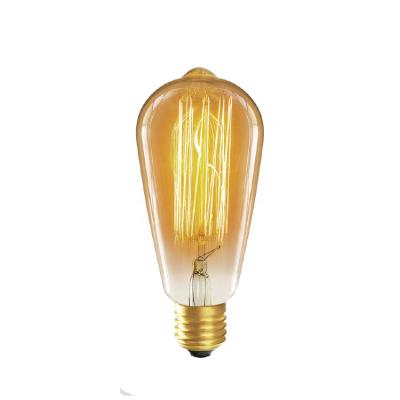 China Desk Led Light Bulb Dimmable Amber Warm Yellow Light Brightown E26 Base Vintage 6W Led Filament Bulb for sale