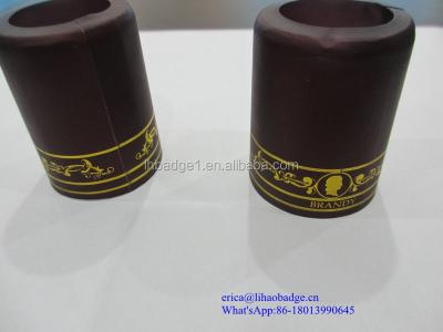 China Waterproof PVC Heat Shrinkable Film Wine Cap , Custom Wine Bottle Shrink Caps for sale