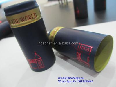 China Waterproof PVC Shrink Sleeve Cap For Olive Oil Bottle Cap for sale