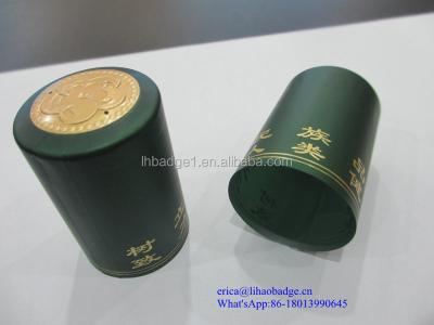 China Waterproof Label Shrink Wrap Around Bottles PVC Shrink Sleeve Labels Aluminum Foil Shrink Cap For Wine Bottle for sale