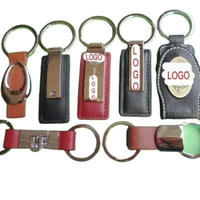 China Normcore / Minimalist Genuine Leather Car Logo Brands Key Rings Key Chain Holder for sale