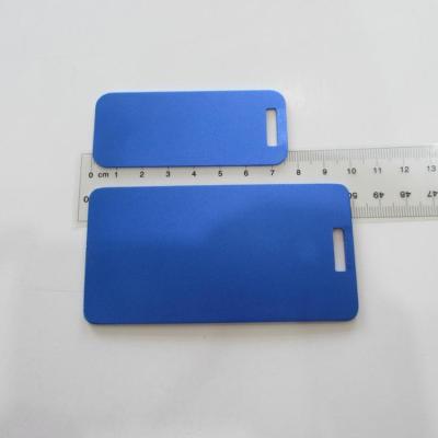 China Blank Aluminum Metal Tag Luggage Tag With Printing Logo Metal Bag Hanger With Etching Logo for sale