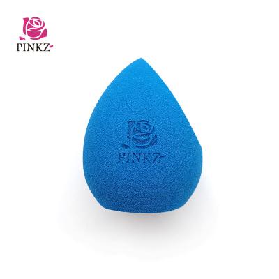 China Sponge Pinkz Custom Design OEM LOGO Non Latex Teardrop With Cut Beauty Make Up Blender Powder Puff Sponge for sale