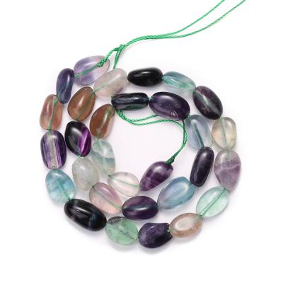 China Colorful natural stone necklace bracelet raw stone flourite quartz beads in stock for big customer wholesale supplier for sale