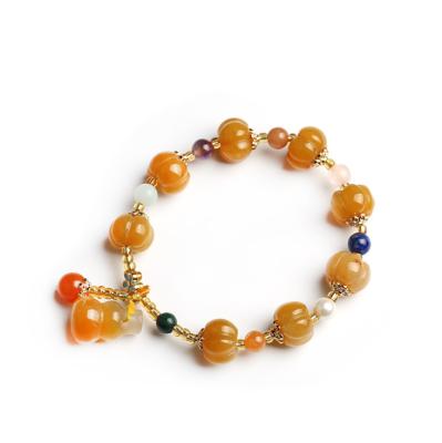 China BOHEMIA NewJade Bracelet Pumpkin Beaded String Topaz Brave Xiu Bracelet The Charm Bracelet for sale