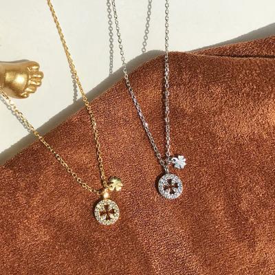 China FASHIONABLE High Quality Gold Silver Delicate Design Hollow Out Adjustable 925 Sterling Silver Gold Pendant Necklace For Women for sale