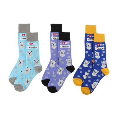 China Breathable Westie Dogs Socks GG Boots Logo Unisex Custom Ankle Socks for sale