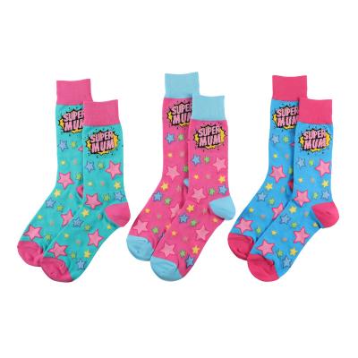 China Custom Novelty Socks Mom Logo Mother's Day Gift Cotton Breathable Unisex Super Socks Sports Socks for sale