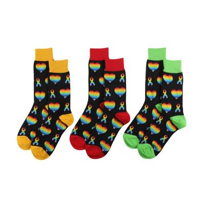 China Breathable love is love thumps unisex 100% cotton stocking stocking sports socks for sale