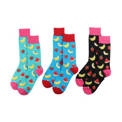 China Breathable Custom Logo Unisex Fruit Salad Socks Wholesale Socks for sale