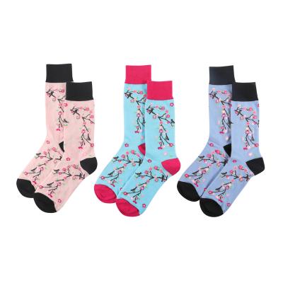 China Wholesale Sock Cherry Blossom Unisex Sports Stocking Socks Breathable Cotton Socks for sale