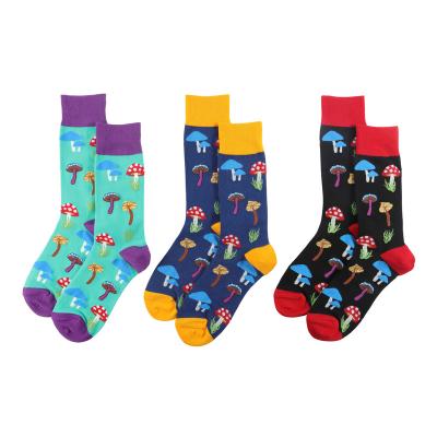 China Unisex Custom Sports Stockings Christmas Stocking Mushrooms Logo Socks Cotton Breathable Magic Socks for sale