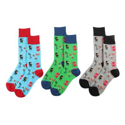 China BBQ Socks Breathable Cotton Socks Christmas Stocking Sports Unisex Socks for sale