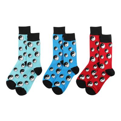 China Wholesale Sports Socks Breathable Cotton Yin and Yang Socks Custom Logo Unisex Socks for sale