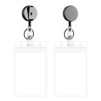 China Wholesale 3D Retractable Duty Badge Holder Reel Well Metal ID Retractable Wire Badge Holder for sale