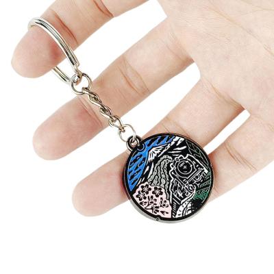 China 2020 New Products Metal Sword Boho Rainbows Fur Ball Keychains Bulk Key Chain With Logos for sale