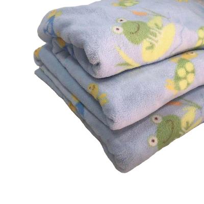 China Anti Pill YC Coral Fleece Microfiber Two Sides Flannel Fleece Fabric Roll Maker Soft Warm 100% Polyester For Dish Towel for sale