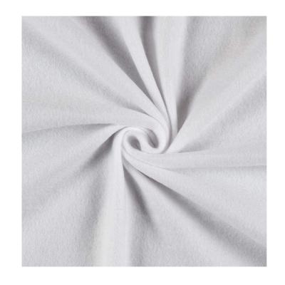 China White Pill Anti Knitted Polyester Fleece Fabric Rolls All Color Customized Soft Plush Warm High Quality Solid Microfiber Fleece Fabric for sale