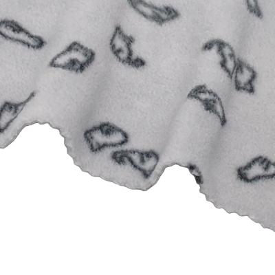 China 100 Polyester Custom Pattern Anti Pill Knitted Fleece Fabric Roll Printing Super Soft Microfiber Knit For Baby Blankets Winter for sale