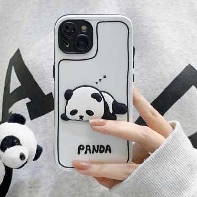 China Lovely Cute Panda Shockproof Protective Lens TPU Phone Case For Iphone XS XR 11 12 13 pro Max Key Cartoon Soft Cover Color for sale