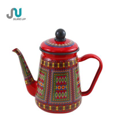 China HIGH SAFE Viable High Quality Enamel Coffee Pot Thermos Tea Coffee Pot Enamel Pot for sale