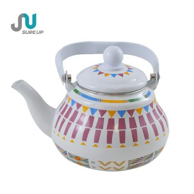 China HIGH SAFE Luxury Viable Enamel Coffee Pot Thermos Tea Coffee Pot Enamel Vacuum Flask for sale