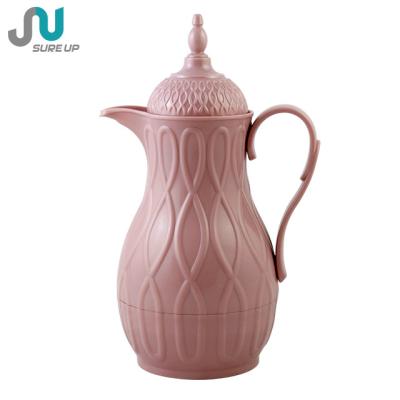 China Arabian Business Middle East Vacuum Flask Pink Glass Coffee Pot 1L Thermos for sale