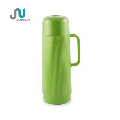 China Sustainable Plastic Keep Hot Water Bottle with Straw Thermos Glass Refill Vacuum Flask for sale