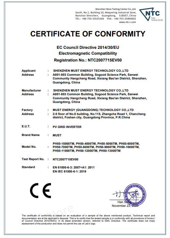 CE - Must Energy (guangdong) Tech Co., Ltd.