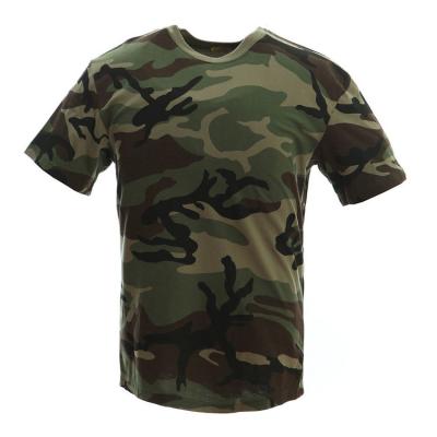 China Wholesale Hot Selling Anti-wrinkle Camouflage Military Clothing Woodland Camouflage Army Style Shirt Men T-shirt for sale